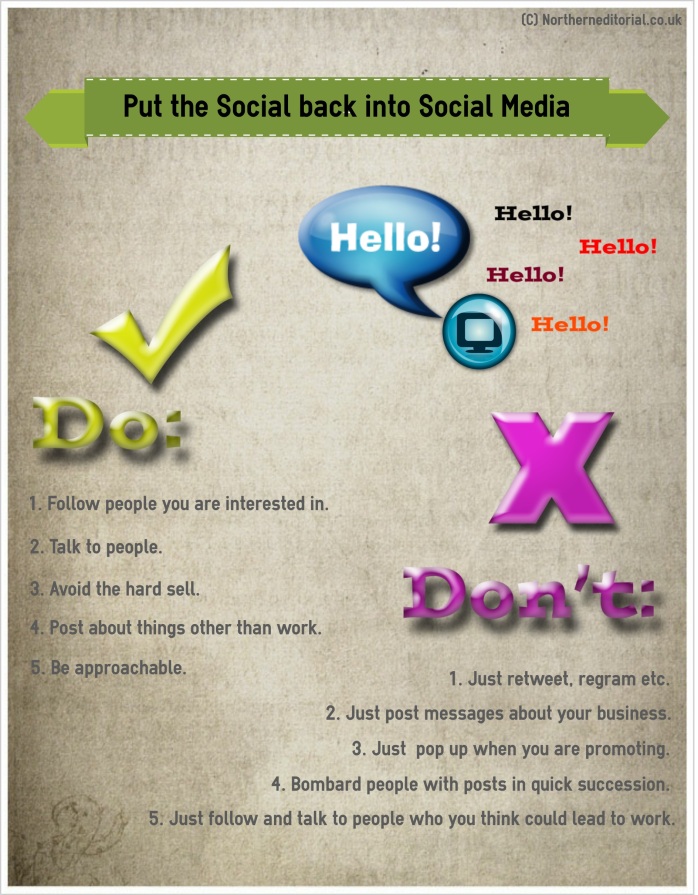 Put the social back into social media tick list infographic
