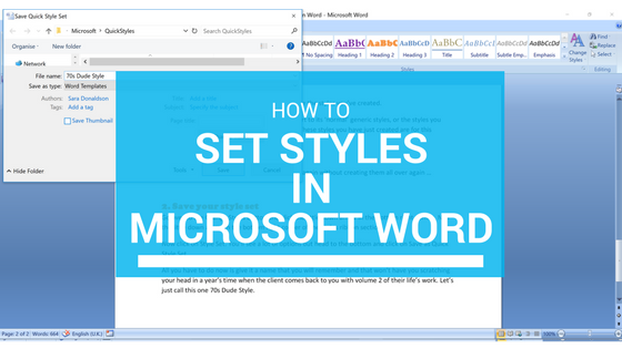 How to set styles in microsoft word